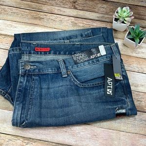 Apt 9 Denim Blue Jeans Straight Leg Size 46/30